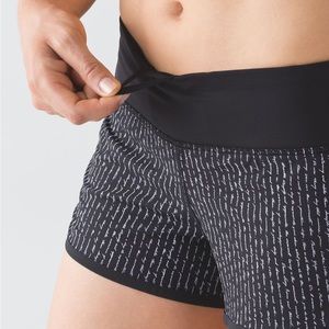 Sold! Lululemon speed short pinstripe black and white